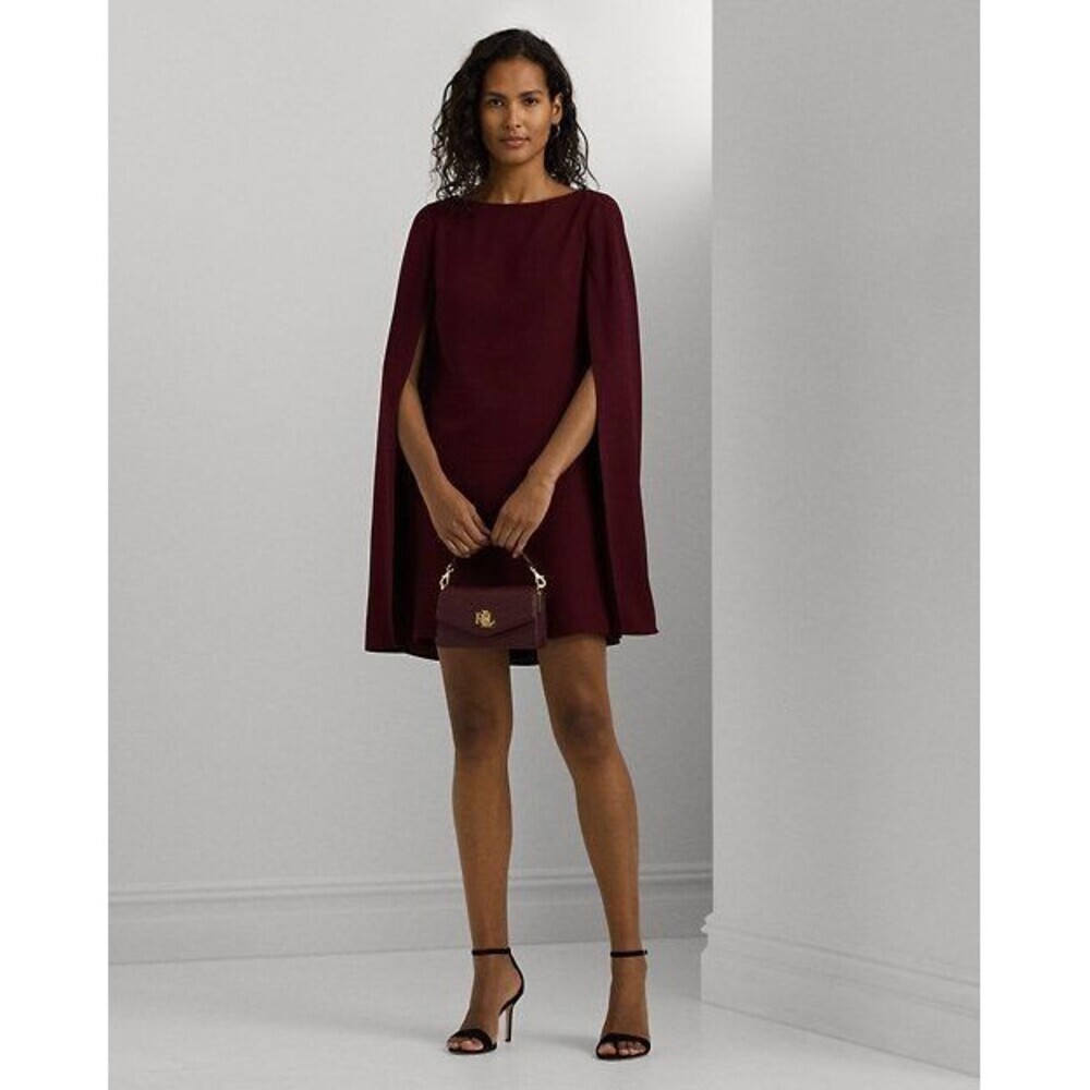 NEW Lauren Ralph Lauren Women's 8 Cape Georgette Cocktail Dress • Reg Price $195